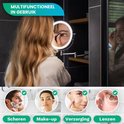 Multifunctioneel te gebruiken voor scheren, make-up, verzorging en lenzen. Spiegel met LED verlichting.