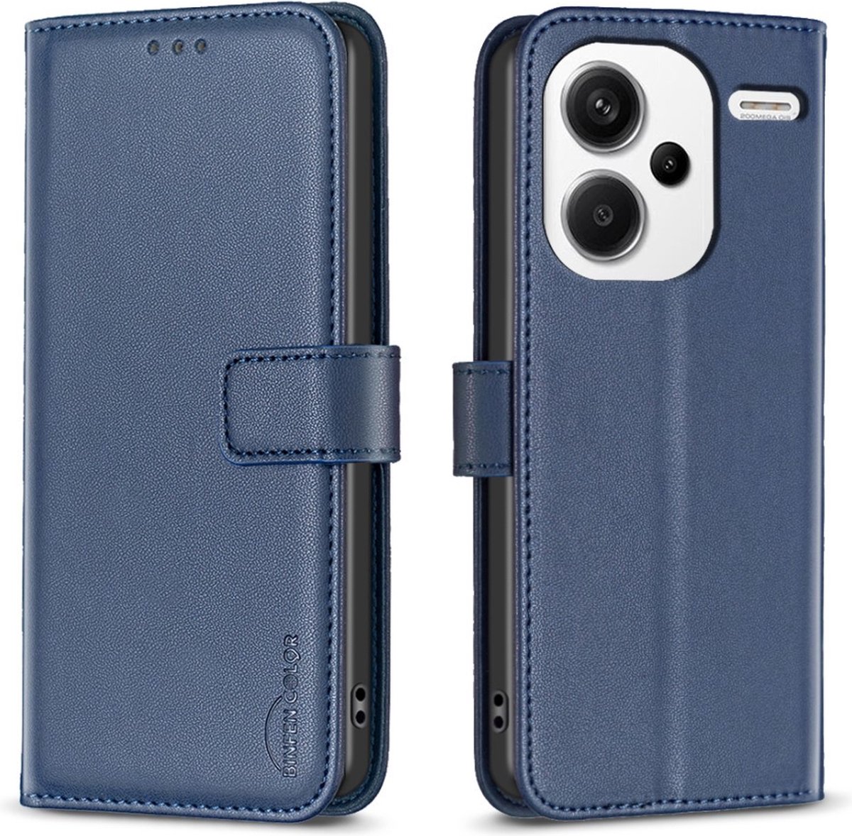 BINFEN Hoesje - Geschikt voor Xiaomi Redmi Note 13 Pro+ 5G Hoesje - BINFEN Book Case - Blauw