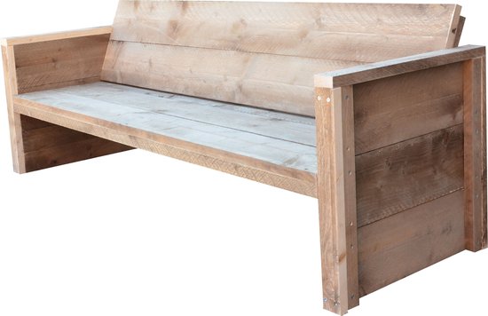 Wood4you – Tuinbank Vlieland – Steigerhout Bouwpakket -180Lx72Hx57D cm