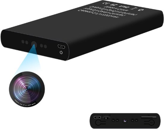 Kaleser Spionagecamera, verborgen videocamera met powerbank, HD