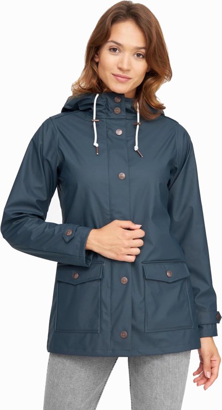 Donkerblauwe dames regenjas Pensby Fisher van Derbe XXL bol
