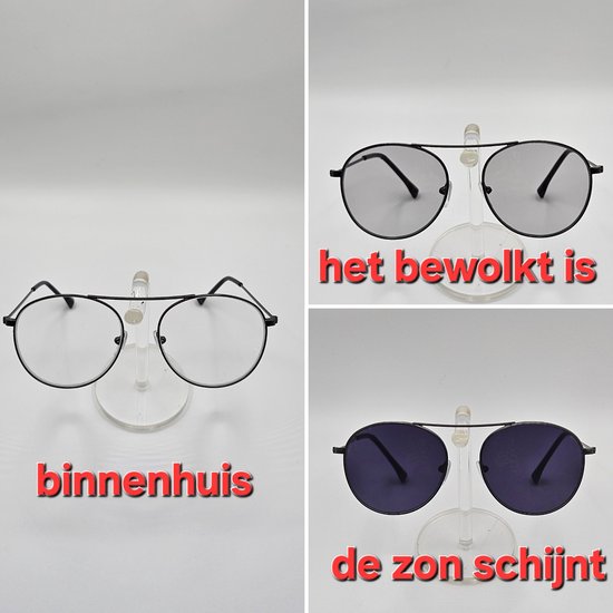 Ronde bril, ronde lunette, uitgerust met harde brillenkoker, ronde bril