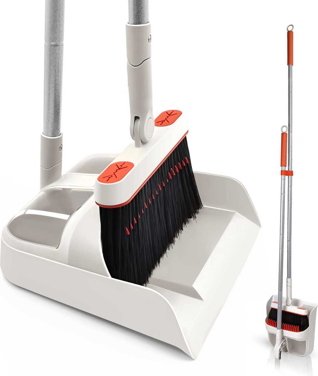 Goedkoopste Goodivery ® Multifunctionele Bezem- en Veegset met Verstelbare Lange Handgreep voor Eenvoudig Schoonmaken van Moeilijke Hoeken