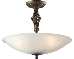 Elstead Lighting LED Plafondlamp Pembroke | 3X E14 Max 60W | Dimbaar | Black/Gold