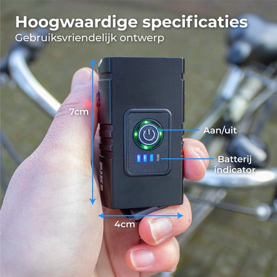 Nuvance Fietsverlichting - Fietslamp - 6 Standen - 1000 Lumen - Fietslampje - Voorlicht - Achterlicht - USB oplaadbaar van Nuvance — afbeelding 2