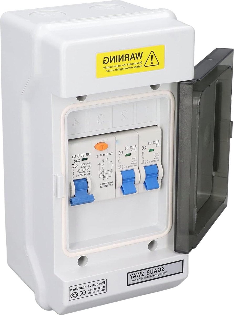 Stroomonderbreker Miniatuurstroomonderbreker 2-weg Lekstroomonderbrekers 40A 30mA RCD-2MCB 6A-16A 230V .