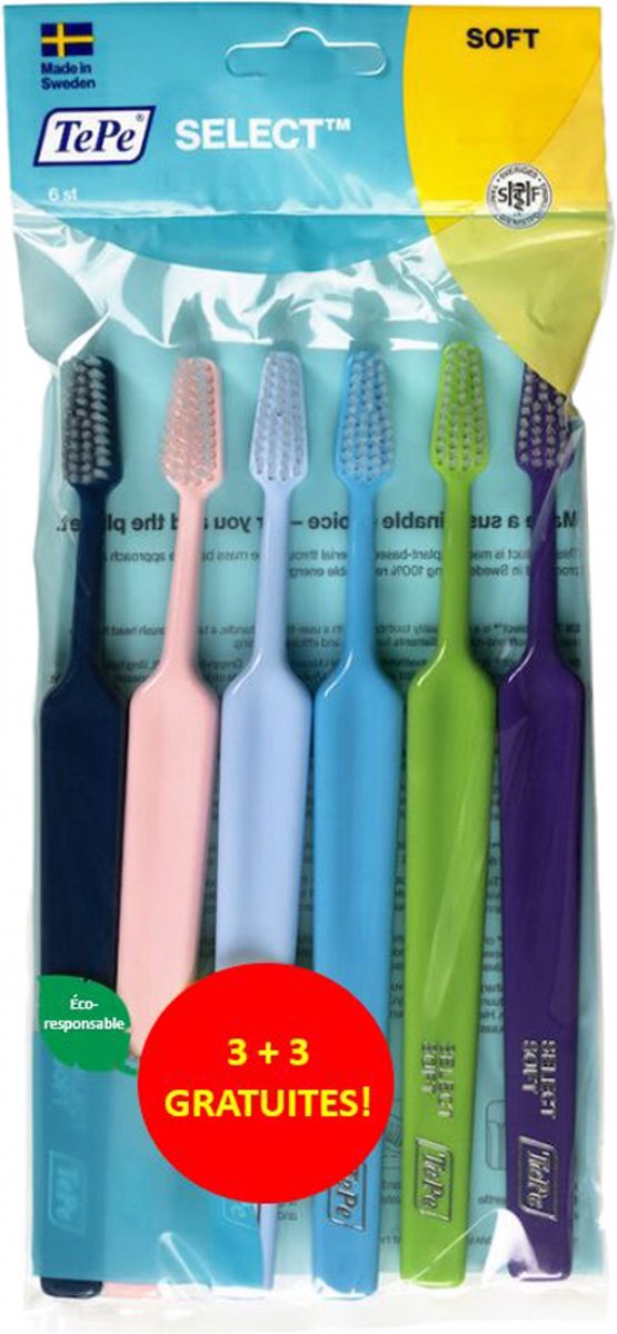 TePe Select Zachte Tandenborstel Set van 3 + 3 Gratis