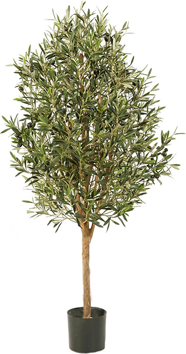Kunst Olijfboom 170cm | Olijf Kunstplant | Kunstplant voor binnen | Nepplant Olijf | Hoogwaardige Nep planten | Valse Olijfboom Deluxe