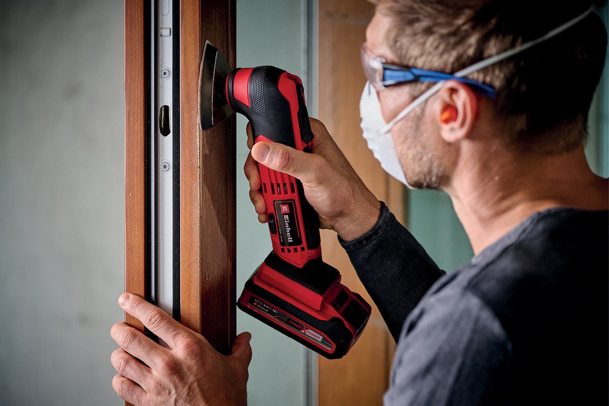 Einhell Accu Multitool TE-MG 18/1 Li Solo - Power X-Change - 18 V/Li-ion - Incl. 9x schuurpapier en 3 verschillende zaagbladen - Excl. accu en lader thumbnail 7