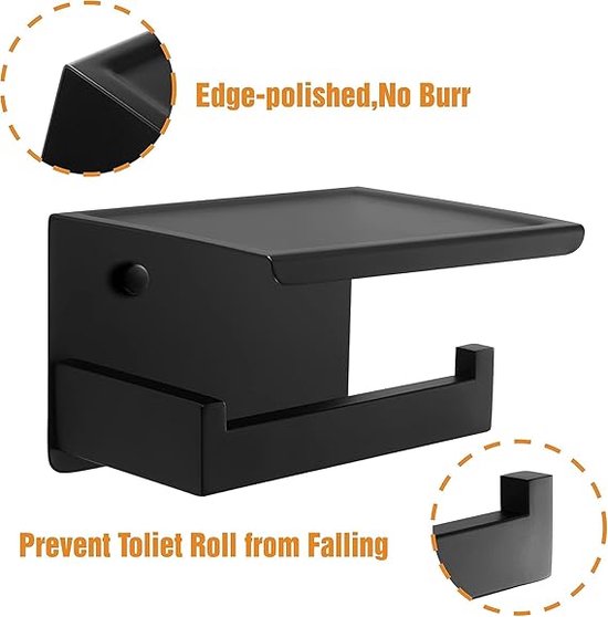 porte-papier toilette - porte-rouleau de papier toilette | Porte-papier hygiénique pour salle de bain Porte-papier hygiénique 14,5 L x 21,6 l cm