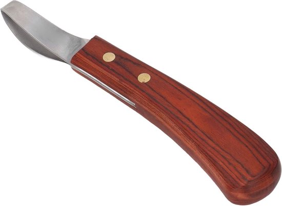 Double-Edged Wooden Handle Hoof Knife Tool for Farrier - Non-slip Oval ...