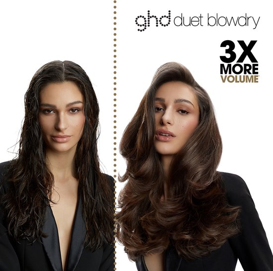 ghd – Duet Blowdry 2-in-1 Föhnborstel – Stijltang en Krulborstel – Keramisch – Met Reisetui – Zwart