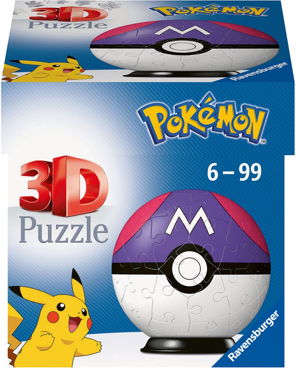 Ravensburger 3D Pokemon Masterball - 54 stukjes