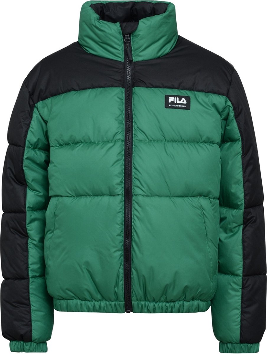 Fila Teens unisex winterjas Thalwenden Blocked Puff Jacket Verdant -158/164 Groen