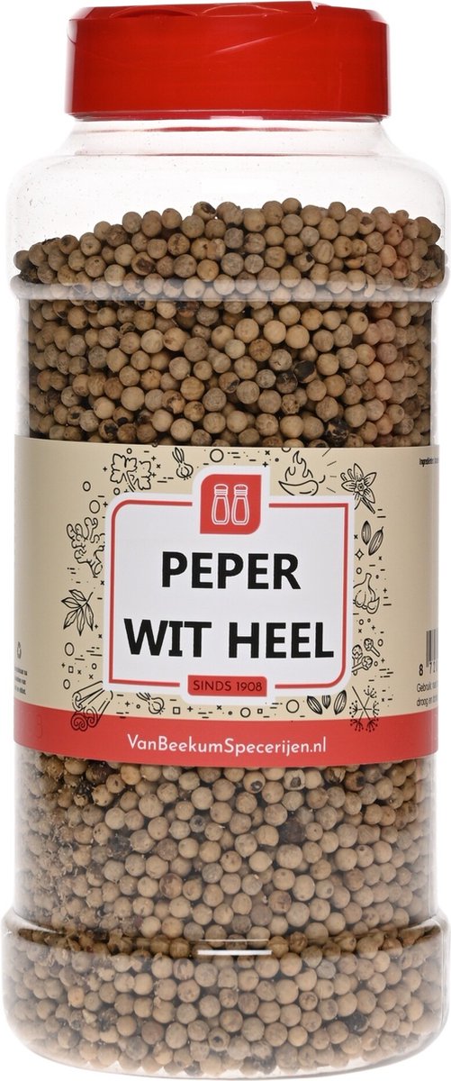 Goedkoopste Van Beekum Specerijen - Peper Wit Heel - Strooibus 500 gram