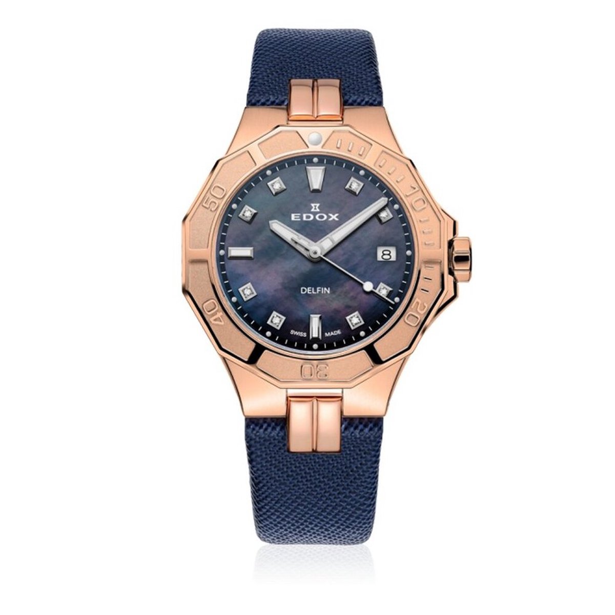 EDOX Delfin The Original Diver Lady 53020-37RC-NANR vrouwen horloge