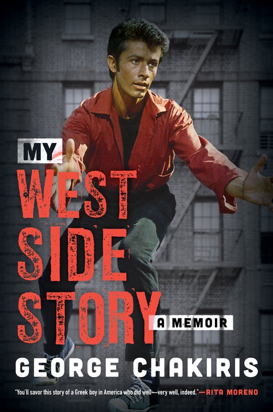 Boekomslag "My West Side Story" van George Chakiris, met een foto van een jonge man.