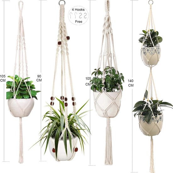 Buachois hangend wijnflesje Anntool Macrame Boheemse stijl