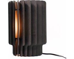 van Tjalle en Jasper Nova Tafellamp - Zwart MDF - DIY Tafellamp met E27 Fitting