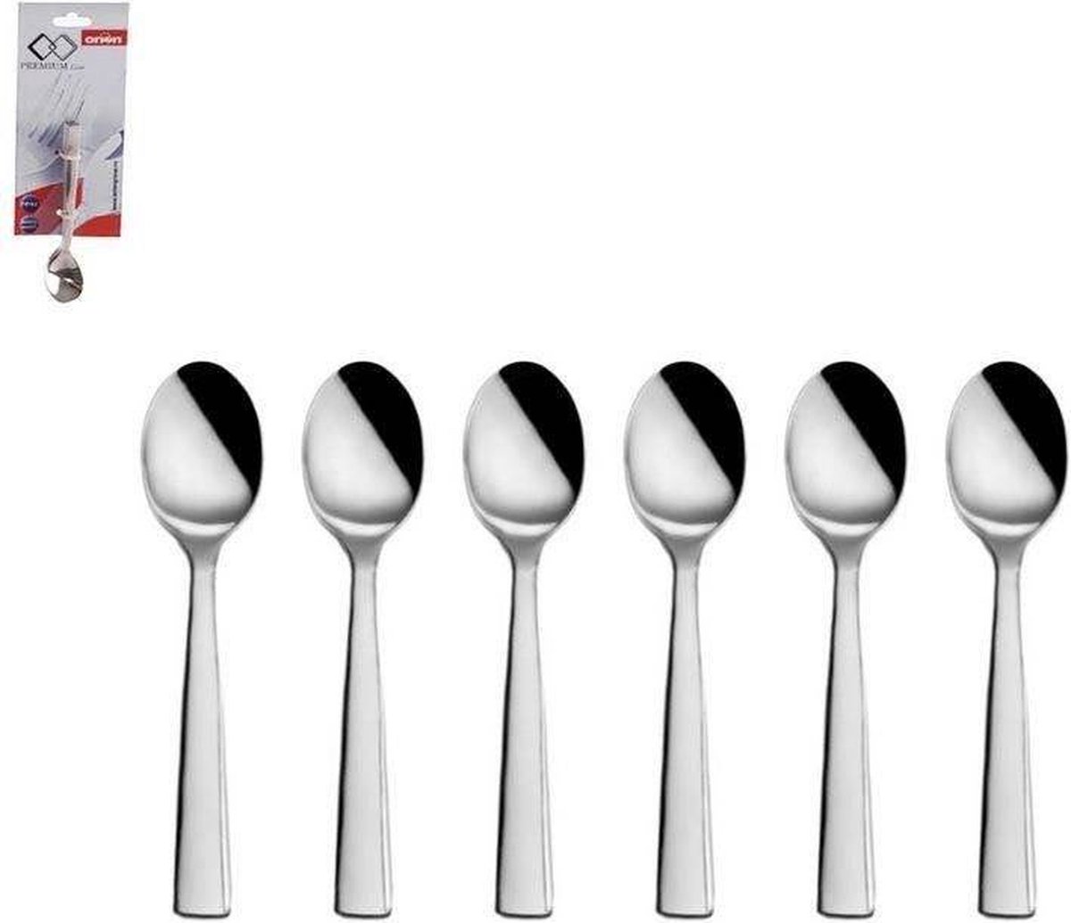 Espressolepels Edelstaal 6 stuks - Espresso - Lepel - Koffielepel - Set