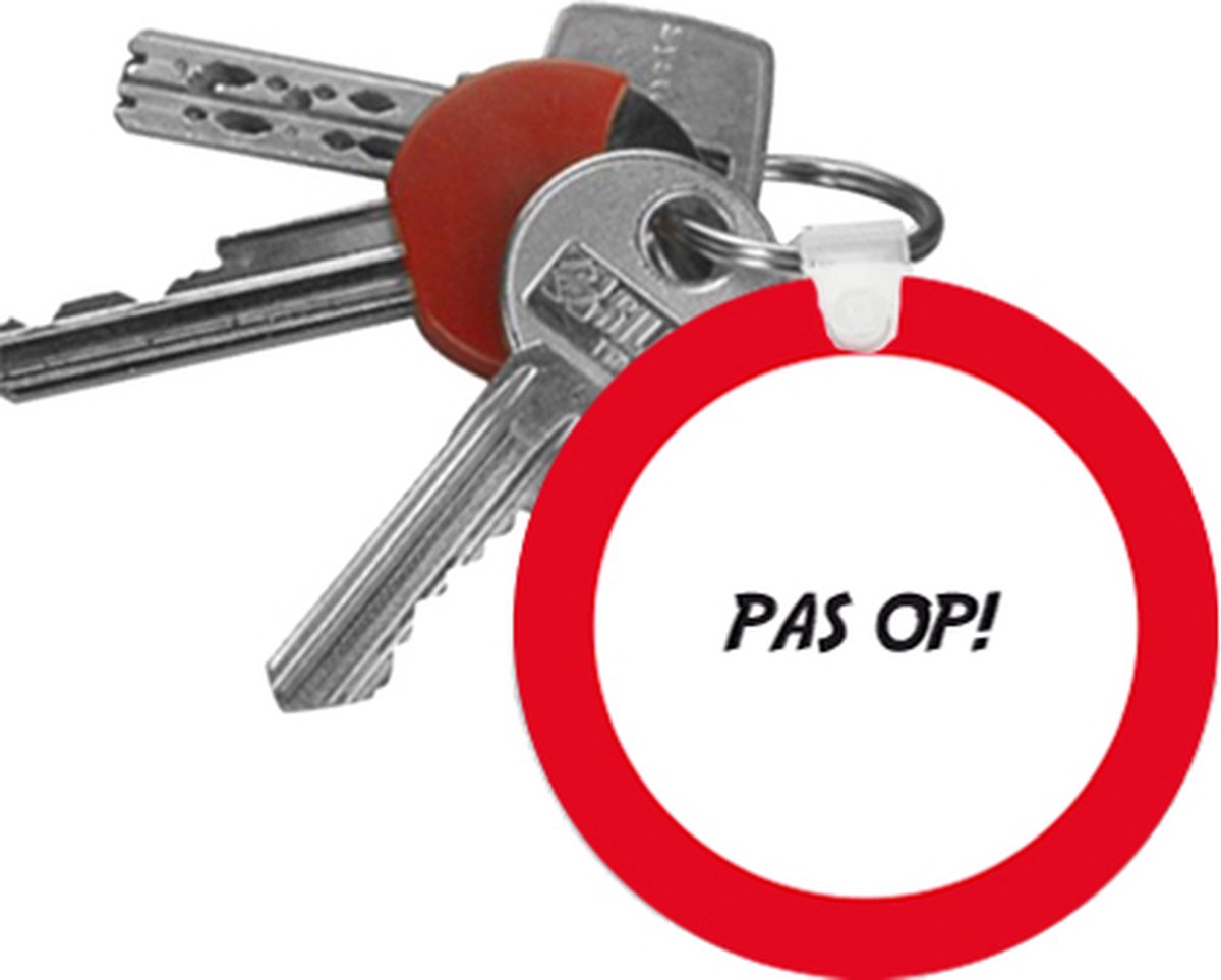 Sleutelhanger "Pas op" - Cadeau Rijbewijs Gehaald - Rijbewijs geslaagd - Sleutelhanger Cadeau
