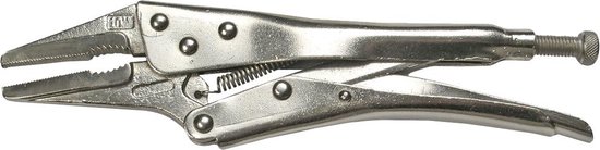 SW-Stahl 41520SB Pince-étau Langbeck 170 mm I mâchoires extra étroites I pince-étau à mors droits I Pince-étau Langbeck chrome mat I sous blister