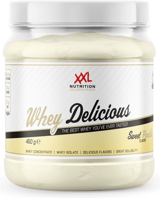 XXL Nutrition - Whey Delicious - Sweet Vanille - Whey Eiwitpoeder - Whey Protein - Proteïne Poeder - Eiwit Shake - 450 Gram