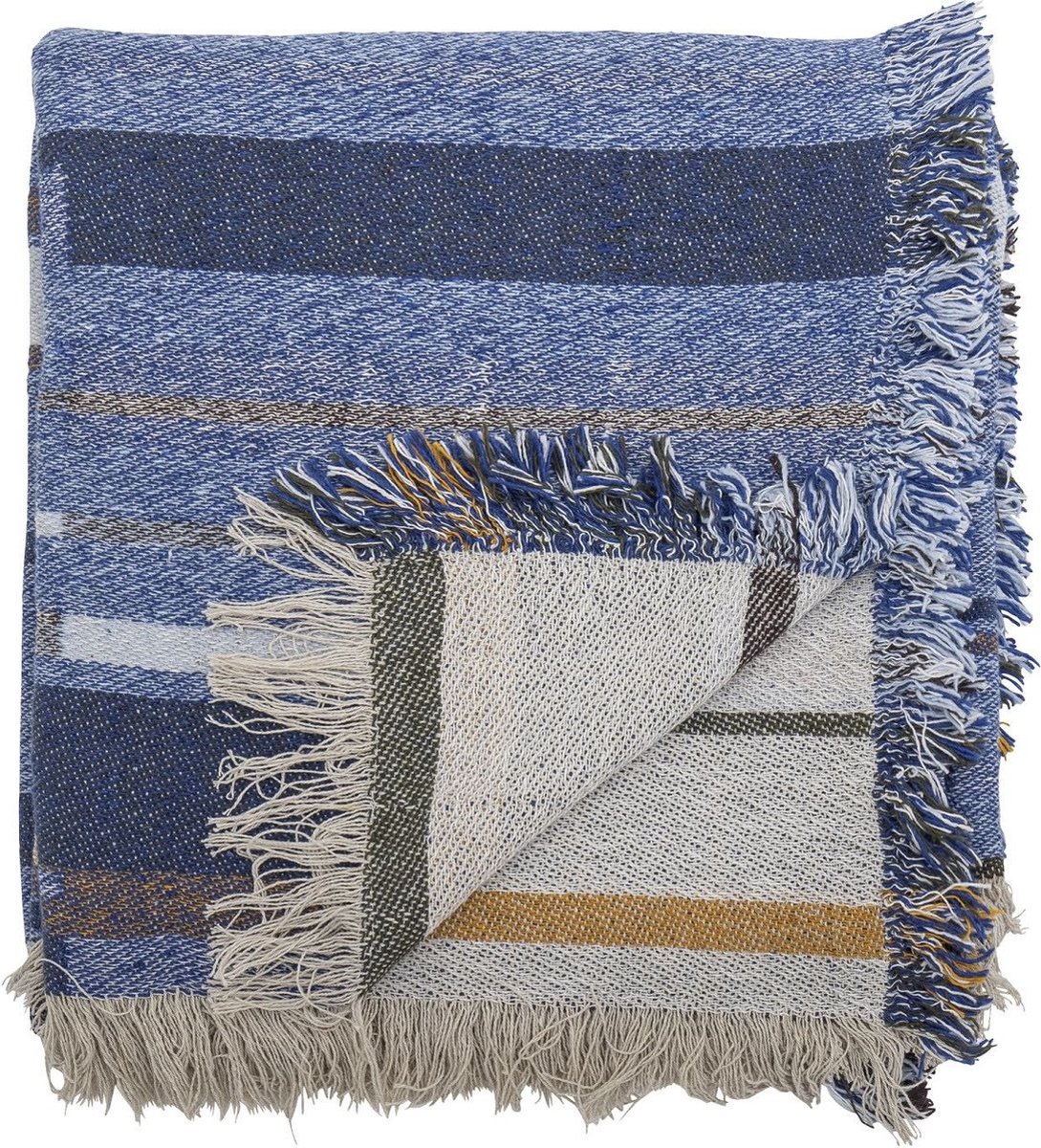 Plaid Toscana blauw – 130 x 0,5 x 160 cm