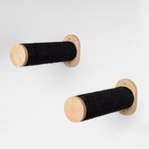 RHRQuality Wandmeubel - Klimmuur Kat - 33 x 15cm - Set 2 Palen