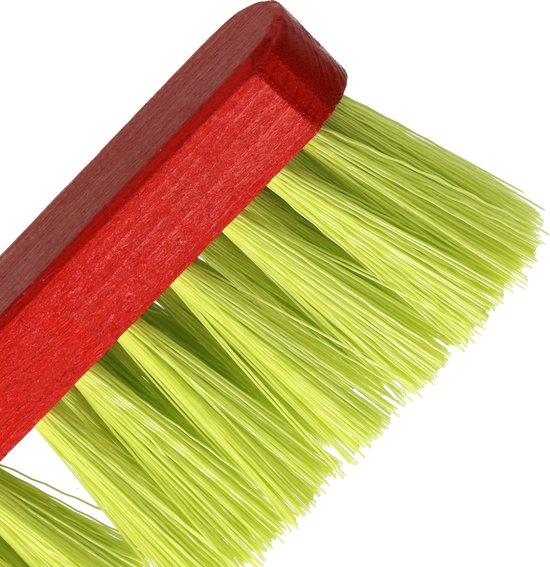 Binnen kinderbezem zacht blauw/geel met steel - Schoonmaakartikelen/Kamerbezems - 70 cm van Meyco — afbeelding 5
