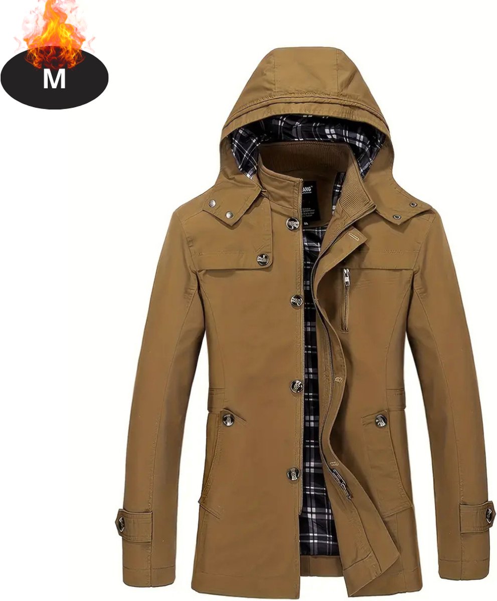 Nivard Mantel Heren Tussenmantel Jas Mantelpakje Trenchcoat Overjas Overcoat Winter Creme