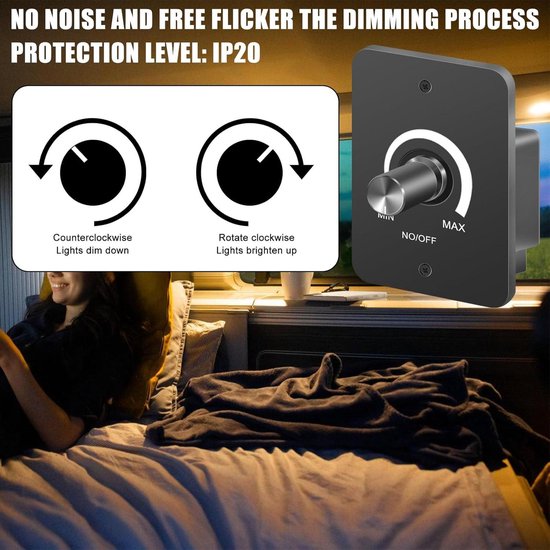 Dubbele LED dimmer - 2x0.3-200W