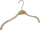 De Kledinghanger Gigant - 40 x Cintre chemisier / cintre chemise en bois de bouleau naturel verni avec antidérapant sur les épaules, 46 cm