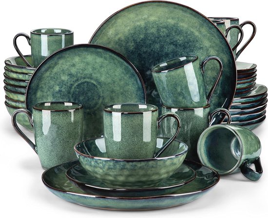 van Well Kombiservice »Geschirr-Set Atrium«, (Set, 62 tlg.), ideal für