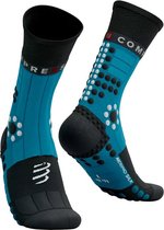 Compressport | Pro Racing Socks Winter Trail | Trailrunsokken | Mosaic Blue / Black | 39-41 -