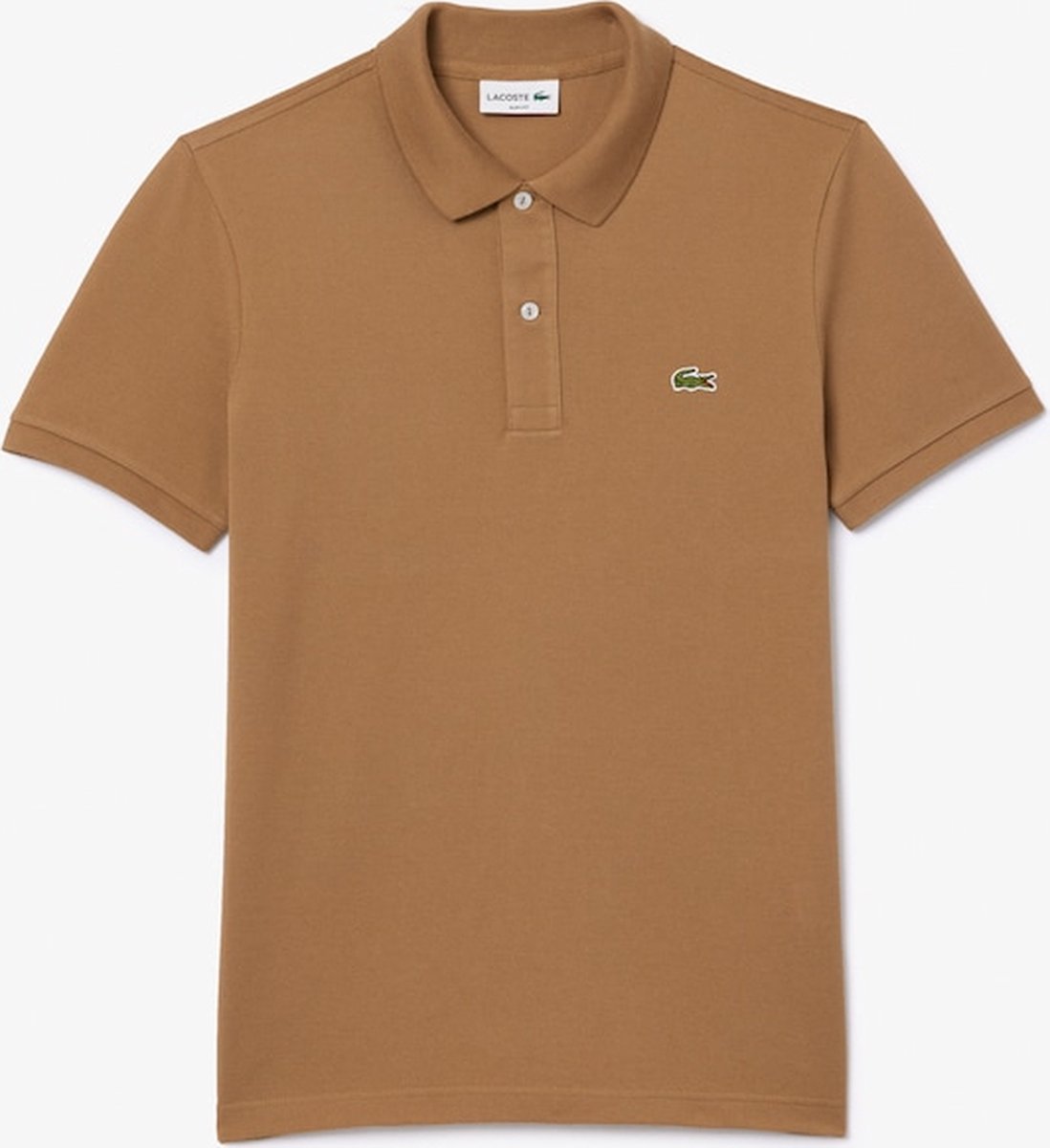 Lacoste Slim Fit polo cookie lichtbruin