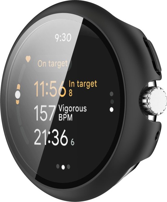 Protecteur d'écran pour boîtier de montre - boîtier - verre trempé - adapté pour Google Pixel Watch 3 (41 mm) - noir