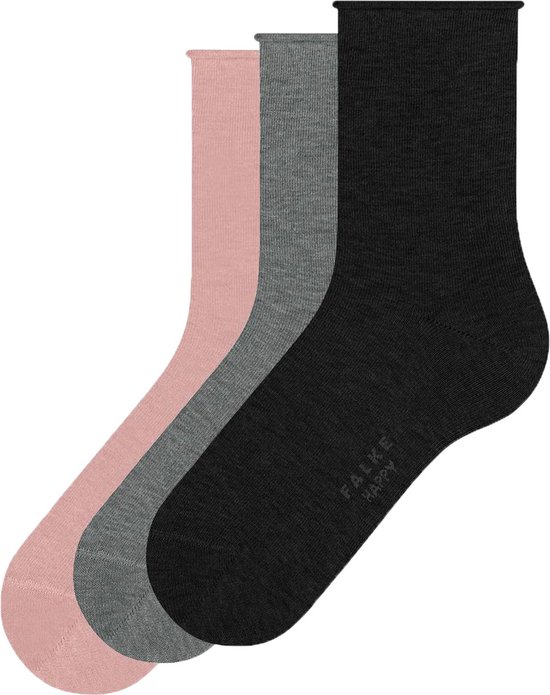 FALKE Happy Box 3-Pack Chaussettes Femme - Multicolore - Taille 35-38