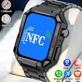 Bol.com 2024 Nieuwe Militaire NFC GPS Smartwatch voor Mannen – Amoled HD Scherm Hartslagmonitor Waterdicht Outdoor Bluetooth Bel... aanbieding
