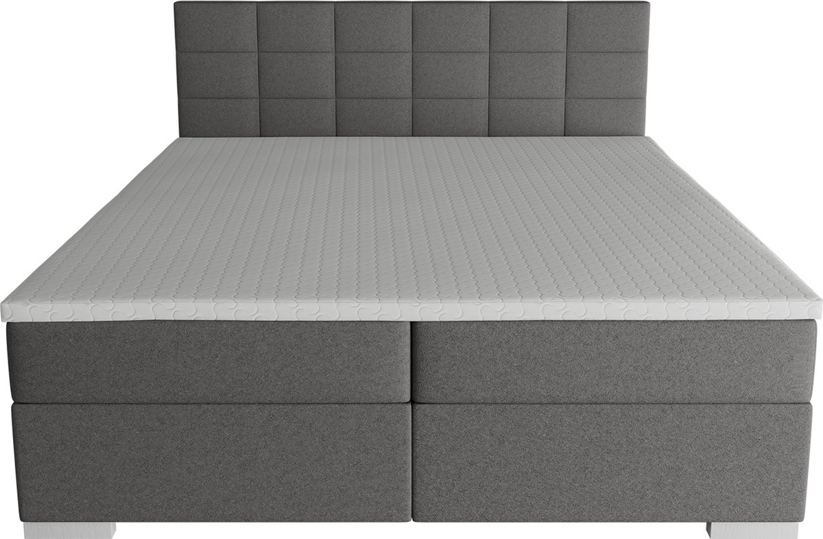 Boxspring Seattle - 180x200cm - Lichtgrijs