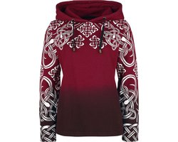 Black Premium by EMP Rode trui met capuchon en keltische opdruk - Dames - XXL