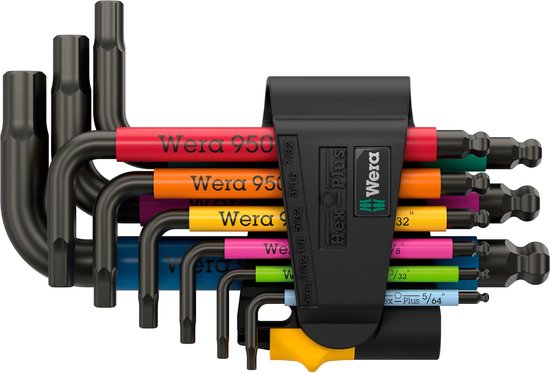 Wera Inbus Set Wera 950/9 Hex-Plus Multicolour Imperial 3 Inbus Haakse ...