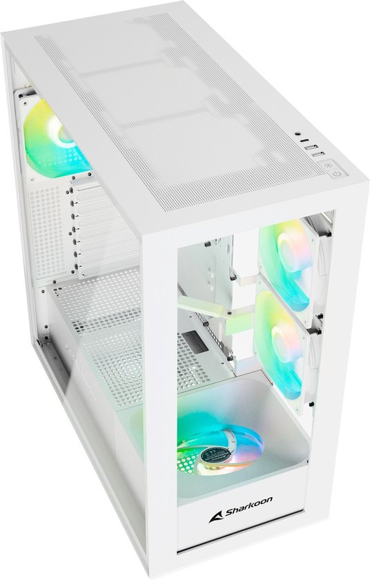 Sharkoon Rebel C60 White - Modèle Midtower - ATX - RGB - blanc