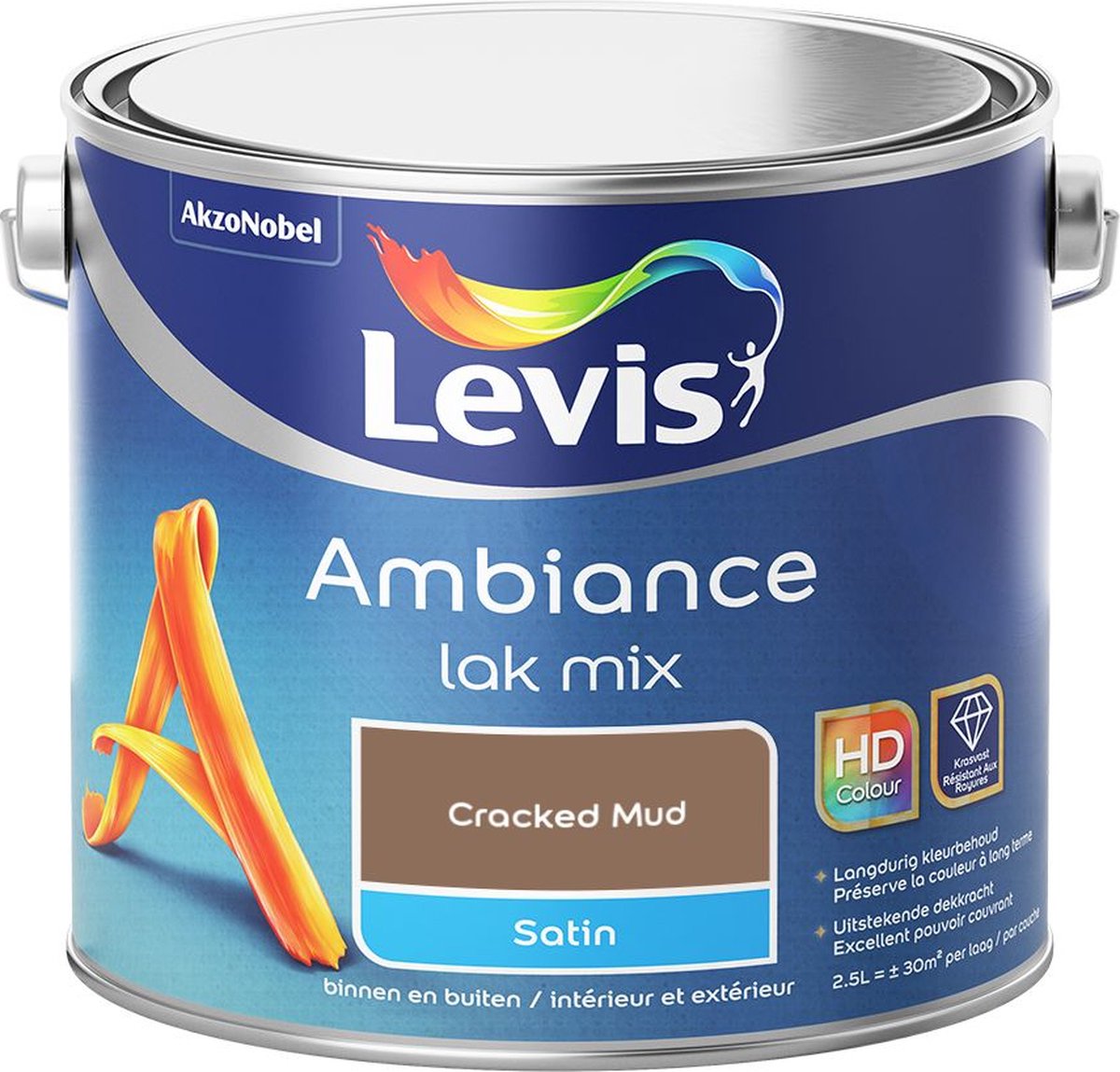 Levis - Ambiance Lak Satin Mix - Cracked Mud - Mengverf - 2,5 L