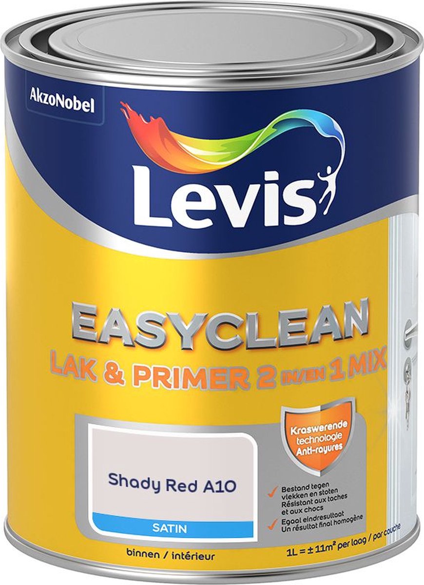 Levis - Easyclean Lak & Primer 2-In-1 Mix - Shady Red A10 - Mengverf - 1 L