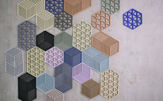 Zone Denmark Pannenonderzetter Hexagon - Sky - 16 x 14 cm
