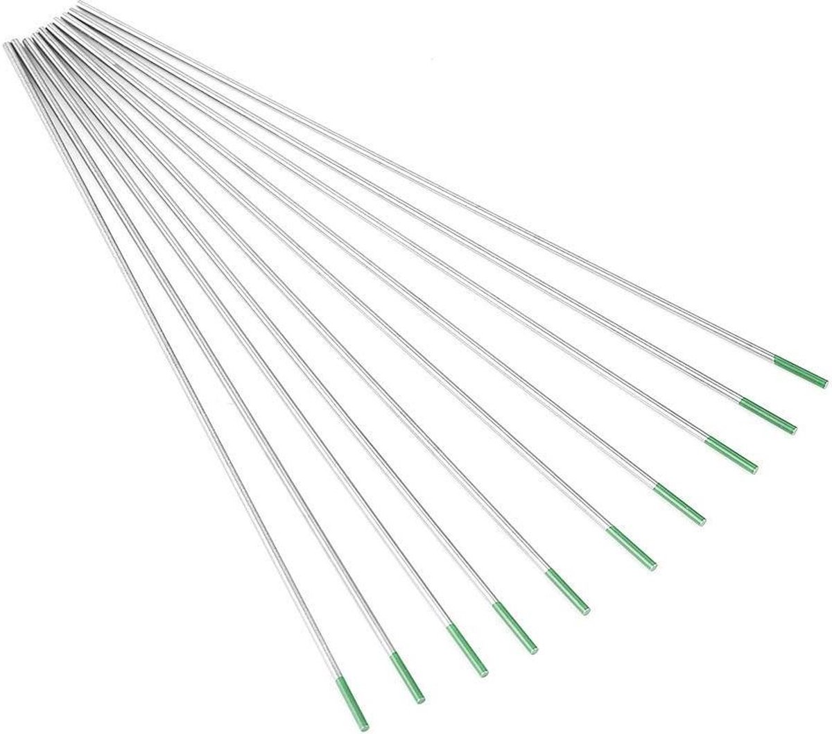 10 stuks wolfraam elektrode staaf - professionele groene tip Tig stick - AC lasmachine WP (10 mm * 150 mm) .