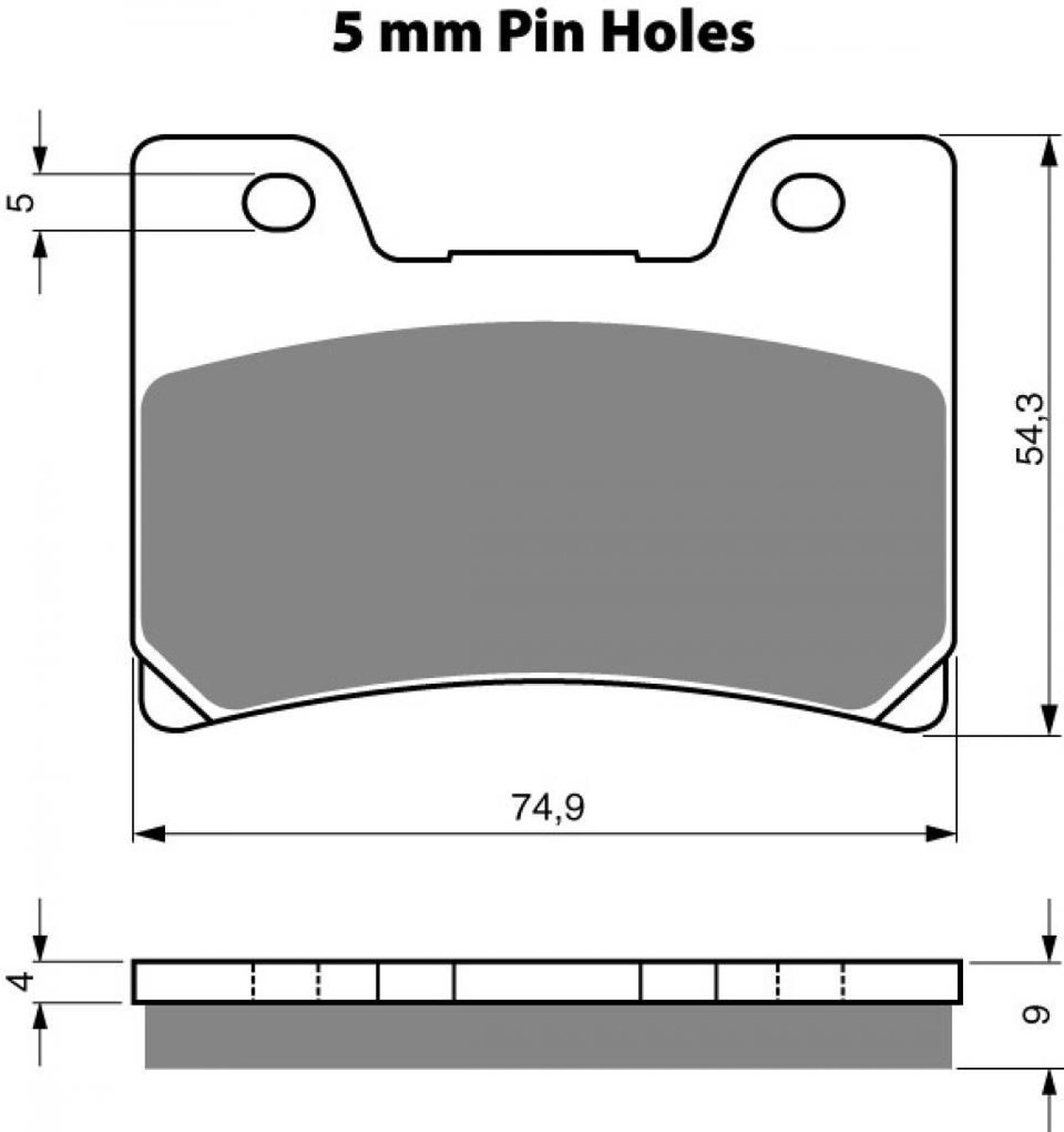goud fren remblokje voor motor yamaha 1000 fzr exup 1989 tot 1990 avg/avd/standaard vork nieuw