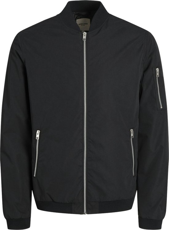 Jack & Jones - Heren Jas zomer Mash Bomber - Zwart - Maat L