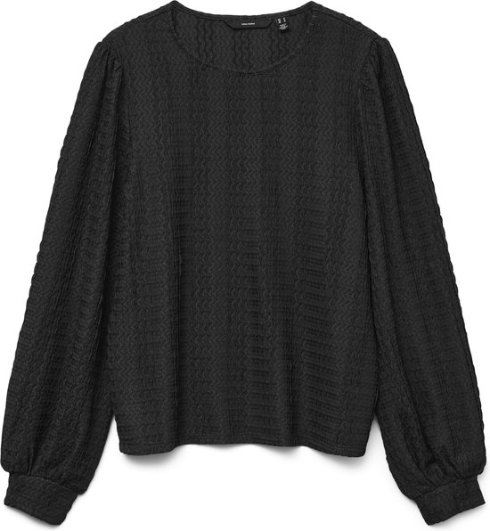 Vero Moda T-shirt Vmjasmin Ls O-neck Top Jrs Ga 10333293 Black Dames Maat - S